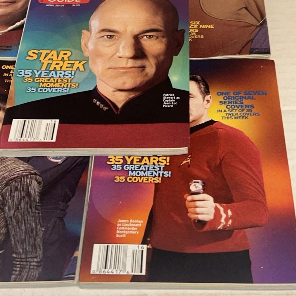 TV Guide Magazines Star Trek‎ Lot Set Of 5 1990's  Star Trek TNG Voyager
